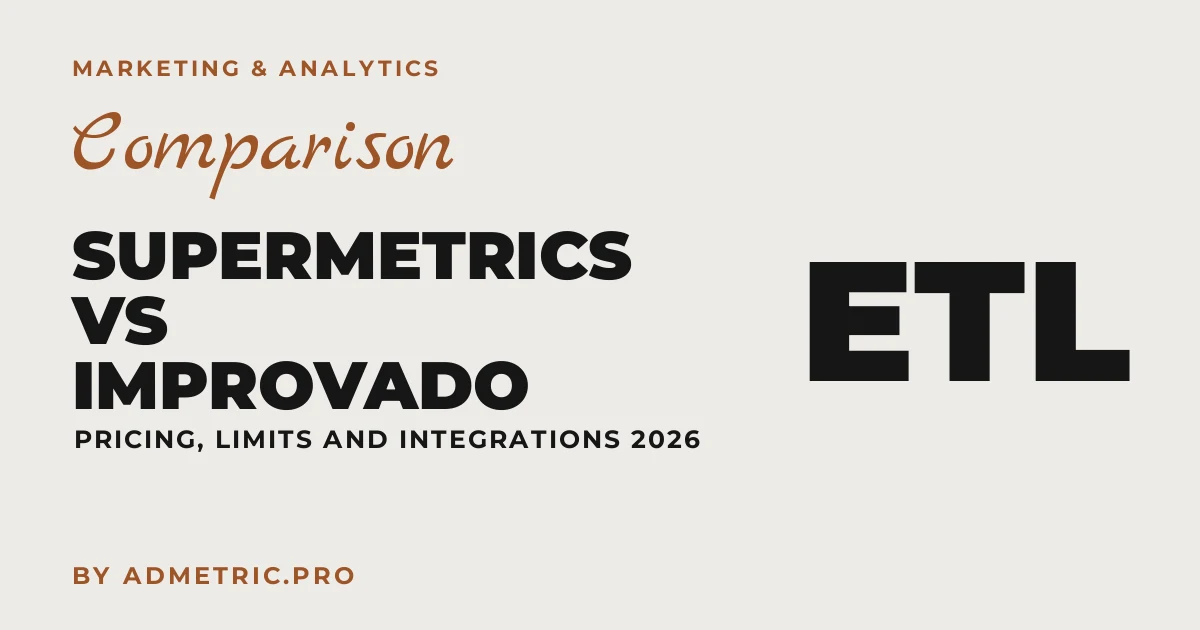Supermetrics vs Improvado: comparativa 2026